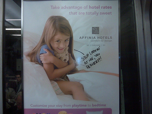 Vandalized Ad On Metro North Train Vandalized Ad On Metro North Train