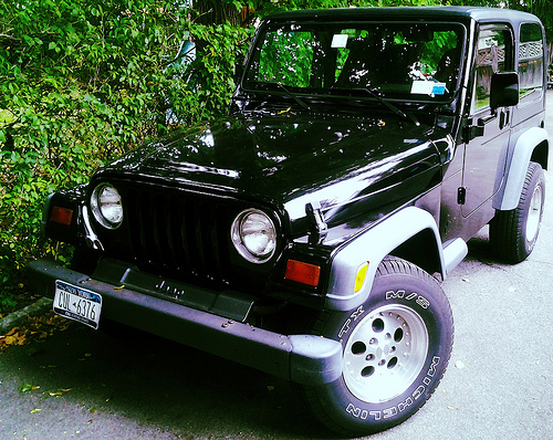 Jeep Wrangler With New Paint Job