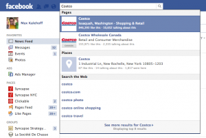 Facebook Search Costco